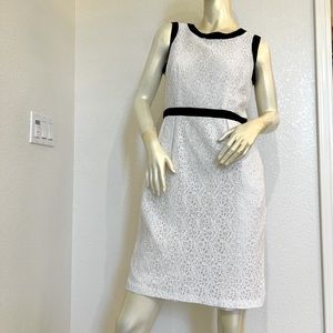 CHARTER CLUB - Embroidered Eyelet White Midi Sleeveless Midi Dress - Size 6